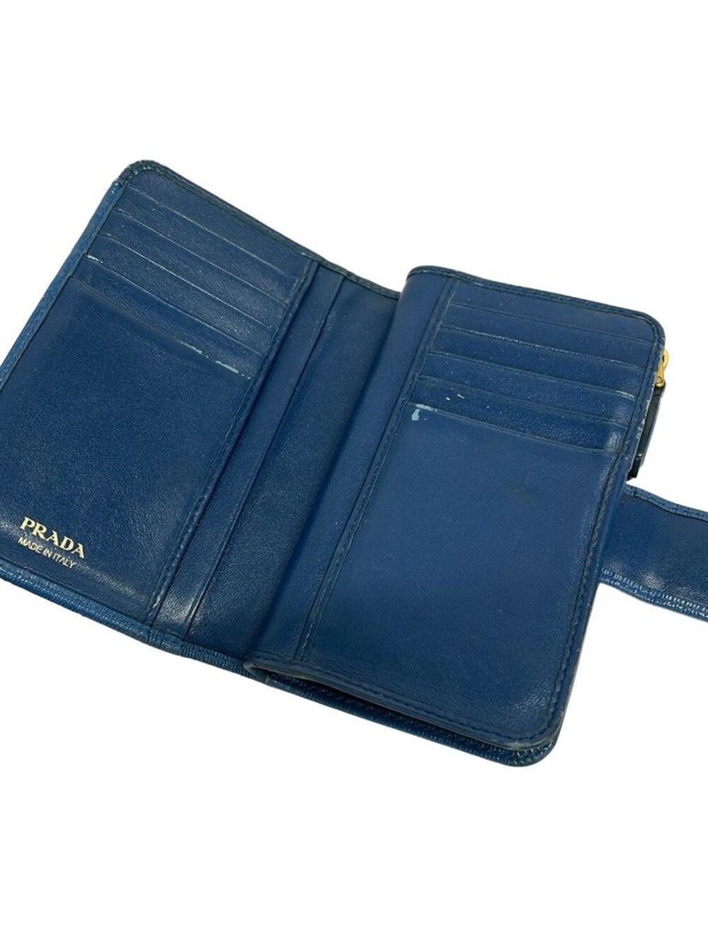 Prada Blue Leather Wallet - Picture 3 of 10